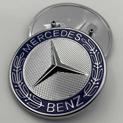 Емблема на капот Mercedes-Benz 57 мм синій герб A0008171601 y834 фото