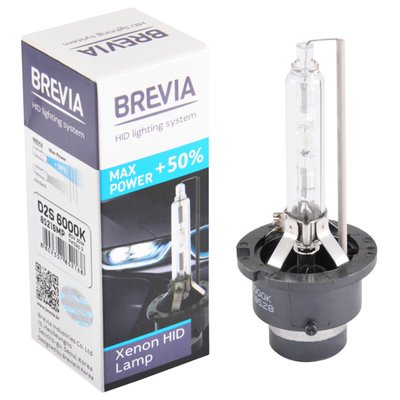 Ксенонова лампа Brevia D2S +50%, 6000K, 85V, 35W PK32d-2, 1шт 1648 фото