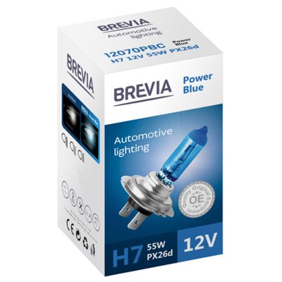Галогенова лампа Brevia H7 12V 55W PX26d Power Blue CP 114 фото