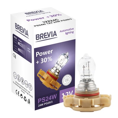 Галогенова лампа Brevia PS24W 12V 24W PG20/3 Power +30% CP 3483 фото