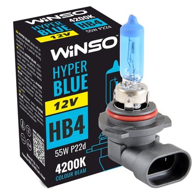 Галогенова лампа Winso HB4 12V 55W P22d HYPER BLUE 4200K 6951 фото
