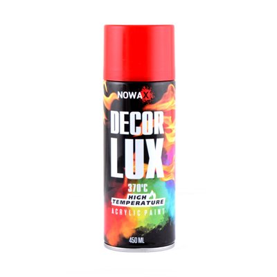 Фарба високотемпературна 370° Nowax Spray 450мл червоний (FLAME RED/RAL3000) 3756 фото