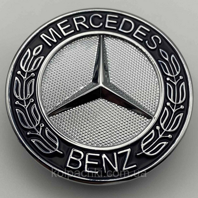 Емблема на капот Mercedes мерседес 57 мм вінок чорна А0008171701 w413 фото