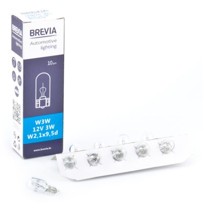 Лампа розжарювання Brevia W1.2W 12V 1.2W W2x4.6d CP, 10шт 135 фото