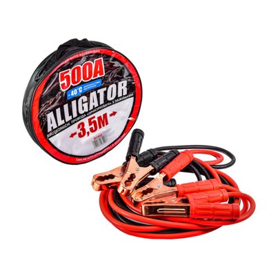 Провода-прикурювачі Alligator 500А, 3,5м, кругла сумка 3935 фото