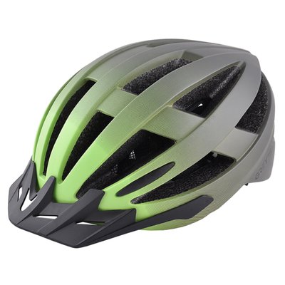 Велосипедний шолом Grey's L чорно-зелений матовий 4601 фото
