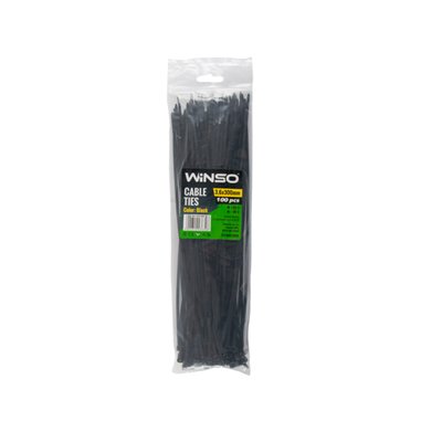 Хомути Winso пластикові чорні 3,6x300, 100шт 6290 фото