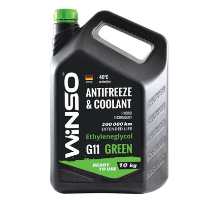 Антифриз Winso Antifreeze & Coolant Green (зелений) G11 10кг 6880 фото