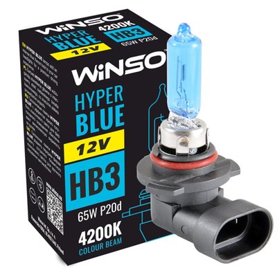Галогенова лампа Winso HB3 12V 65W P20d HYPER BLUE 4200K 6949 фото