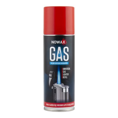 Газ Nowax для заправки всіх типів багаторазових запальничок, 200мл 4667 фото