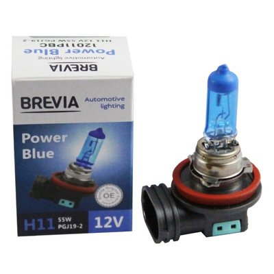 Галогенова лампа Brevia H11 12V 55W PGJ19-2 Power Blue 4200K CP 2342 фото