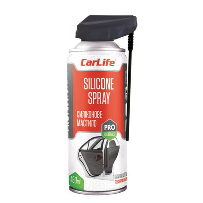 Змазка силіконова CarLife Silicone Spray Professional, 450мл 2572 фото