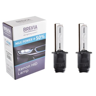 Ксенонова лампа Brevia H3 +50%, 5500K, 85V, 35W PK22s KET, 2шт 1714 фото