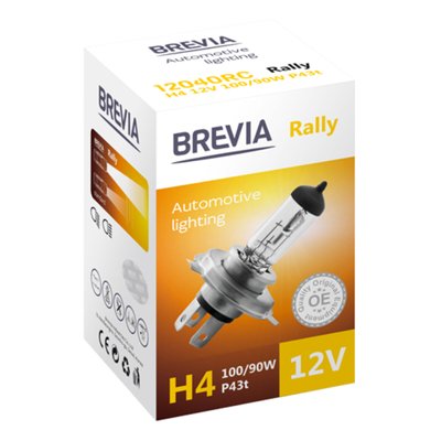 Галогенова лампа Brevia H4 12V 100/90W P43t Rally CP 106 фото