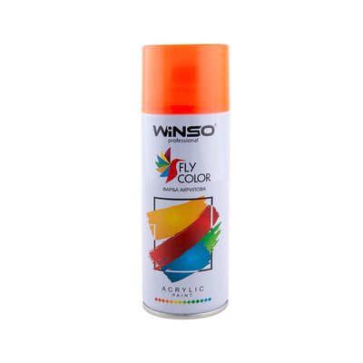 Акрилова спрей-фарба флуоресцентна Winso 450мл помаранчевий (ORANGE) 7009 фото